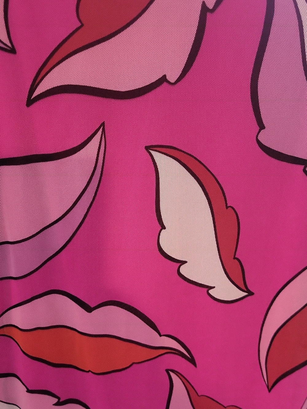 NWOT Pink Sheer Mesh Midi Dress With Whimsy Floral Print - Picture 2 of 4
